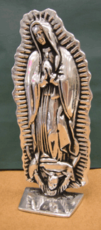 Mexican Pewter - Guadalupe with base