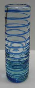 Mexican Blown Glass - Blue Striped Shot Glass