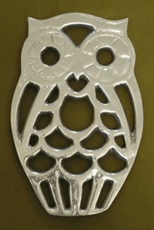 Mexican Pewter Owl Trivet