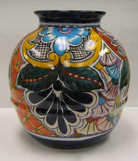 Mexican Talavera - Round Flower Vase