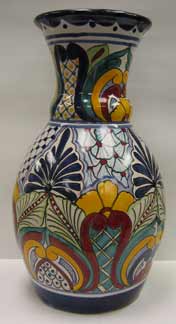 Mexican Talavera - Tall Flower Vase