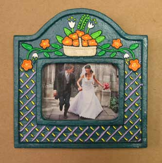 Mexican Ceramic Hand Painted Picture Frames