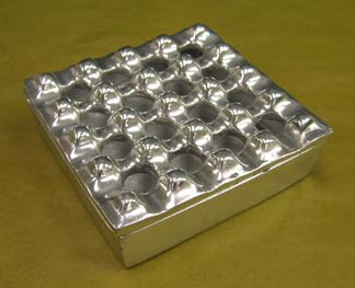 mexican pewter - basket weave ashtray