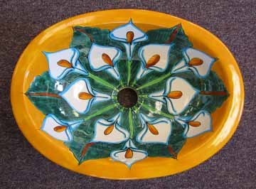 Mexican Pottery - Talavera Hand Painted Sink