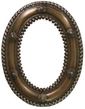 Oval Shape Tin Mirror