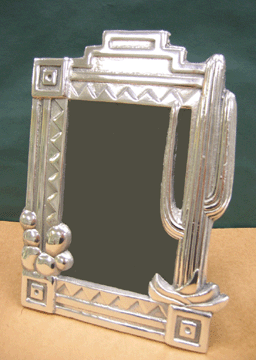 Mexican Pewter Cactus Picture Frame