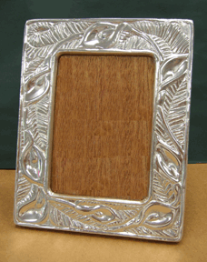 Mexican Pewter Lilly Picture Frame