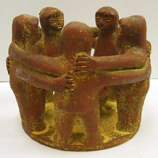 Mexican Terra Cotta  "Circle of Friends"