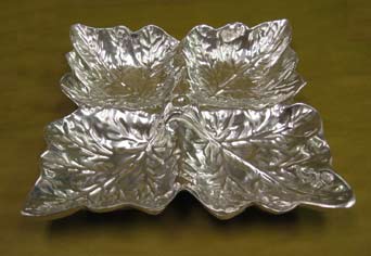 Mexican Pewter - Four Leaf Snack Tray