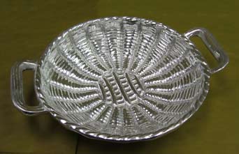 Mexican Pewter - Large Mimbre Basket