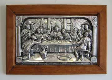 Mexican Pewter - Last Supper on Wood